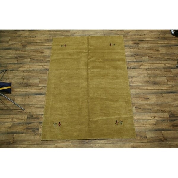 Hand Made Modern Traditioal Gabbeh Oriental Area Rug - 8'1" x 5'9"