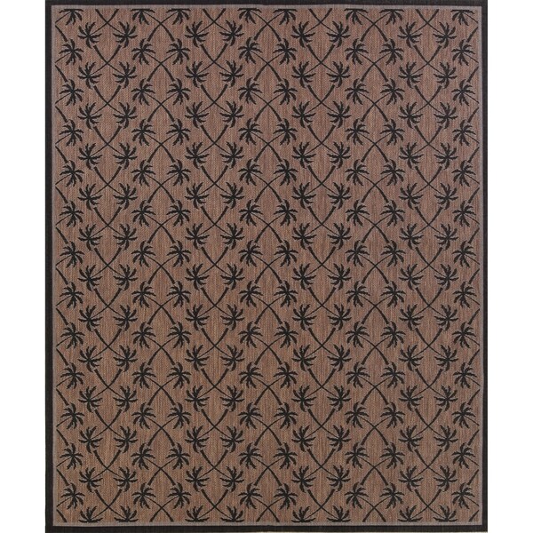 Botanical Belgium Oriental Indoor Outdoor Area Rug - 7'9" x 10'0"