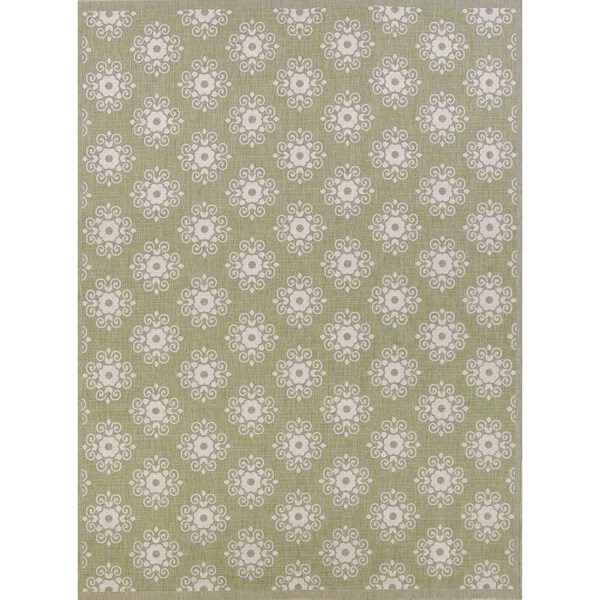 Transitional Floral Belgium Oriental Indoor Outdoor Area Rug - 7'9" x 10'0"