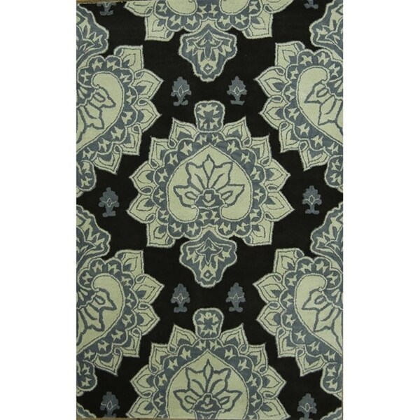 Gracewood Hollow Nambozo Hand-tufted Floral Wool Area Rug - 11'5" x 8'1"