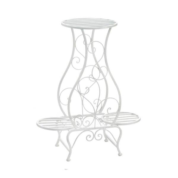 Summerfield Terrace Indoor And Outdoor Iron Hourglass Triple Decorative Plant Stand White Overstock 25683203 Click through for 10 of the best ways to display your plants so you. summerfield terrace indoor and outdoor iron hourglass triple decorative plant stand white