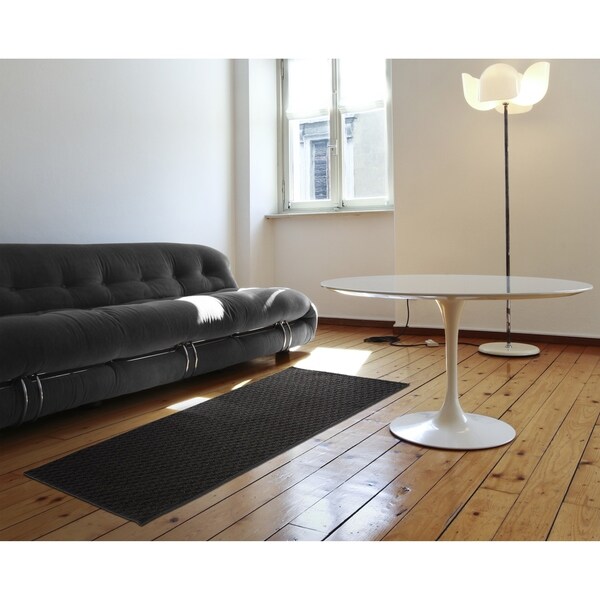 Town Square Black Living Room Accent Rug Runner - 2' x 5'