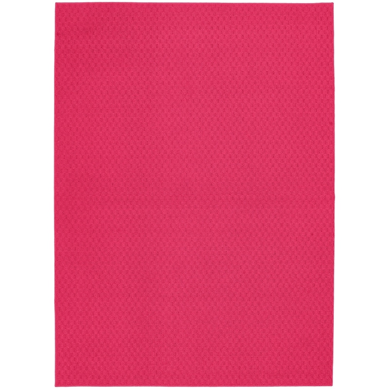 Garland Rug Town Square Solid Indoor Area Rug - 4' x 6' - Pink