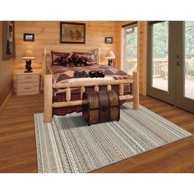 Garland Rug Carnival Striped Durable Indoor Area Rug