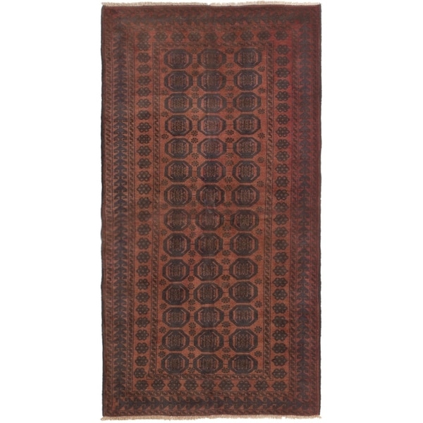 ECARPETGALLERY Hand-knotted Rizbaft Copper Wool Rug - 3'6 x 6'9
