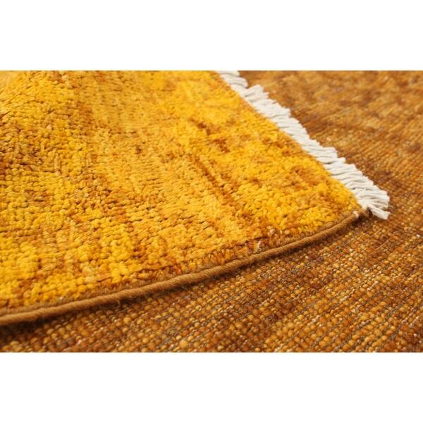 Hand Knotted Vibrance Gold Wool Rug On Sale Overstock