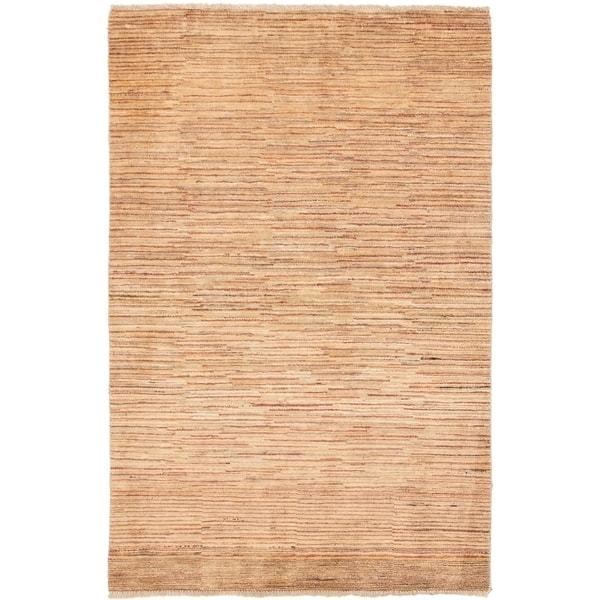 ECARPETGALLERY Hand-knotted Finest Ziegler Chobi Ivory Wool Rug - 4'1 x 6'4
