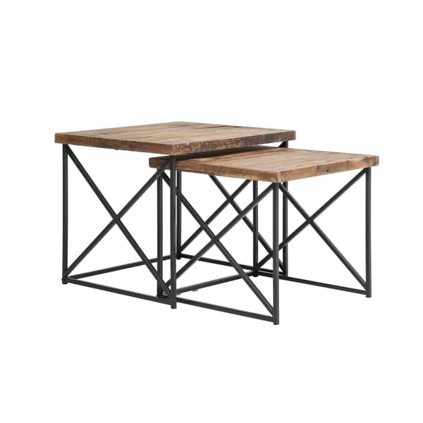 Shop Argos Reclaimed Wood Nesting Tables Set Of 2 On Sale Free