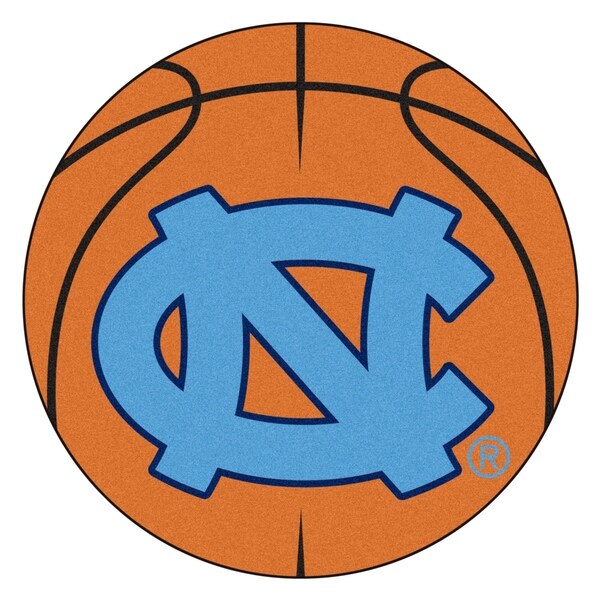 FANMATS UNC - Chapel Hill Basketball Mat Ball Mat 27" diameter - 2'3" Round