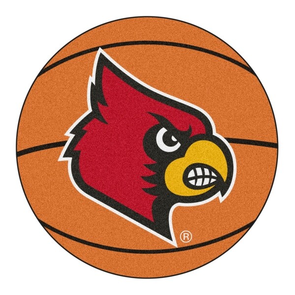 FANMATS University of Louisville Basketball Mat Ball Mat 27" diameter - 2'3" Round