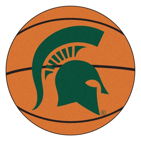 FANMATS Michigan State University Basketball Mat 27" diameter - 2'3" Round