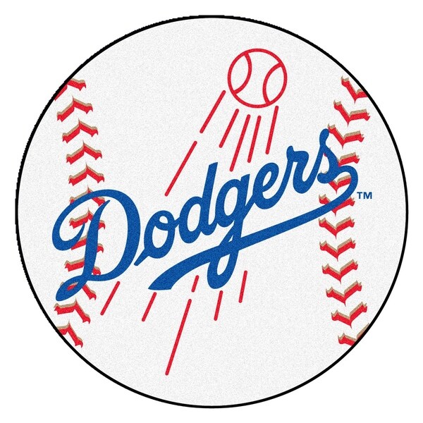 FANMATS MLB - Los Angeles Dodgers Baseball Mat Ball Mat 27" diameter - 2'3" Round
