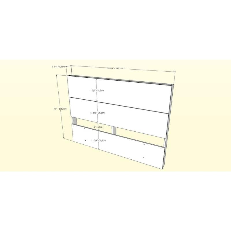 Nexera Identi-T 4 Piece Bedroom Set, White and Walnut