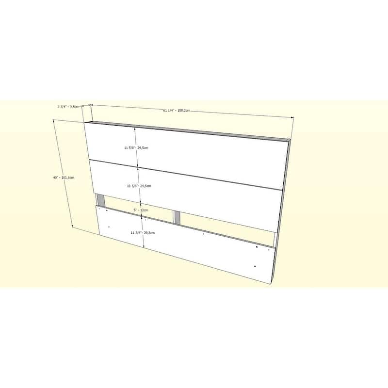 Nexera Identi-T 4 Piece Bedroom Set, White and Walnut