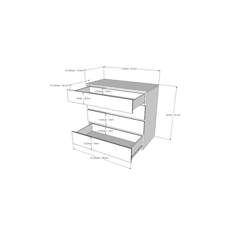 Nexera District 6 Piece Bedroom Set, White