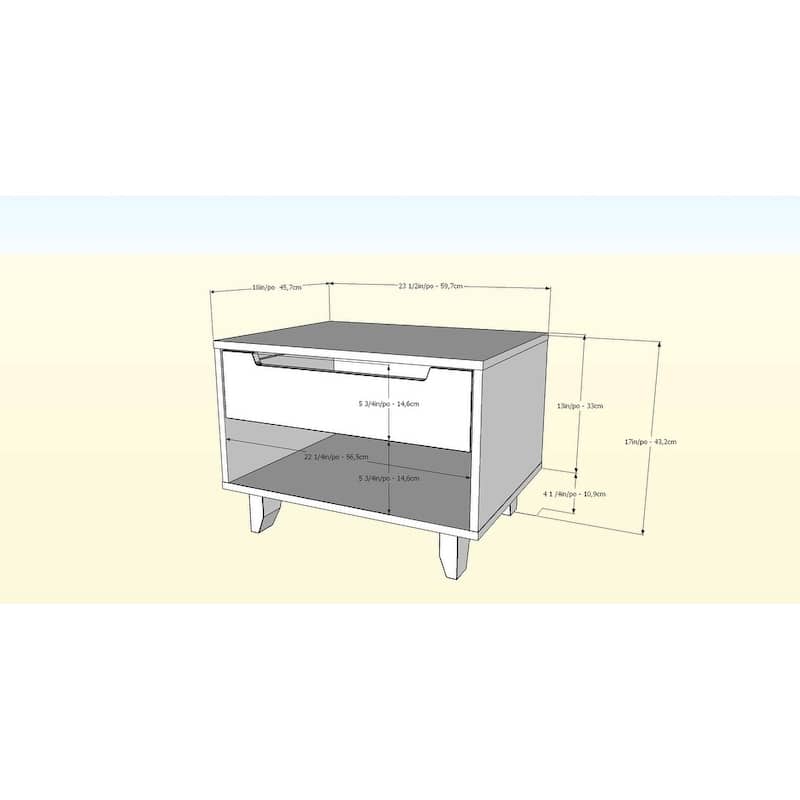 Nexera Alibi 4 Piece Bedroom Set, Walnut and Charcoal
