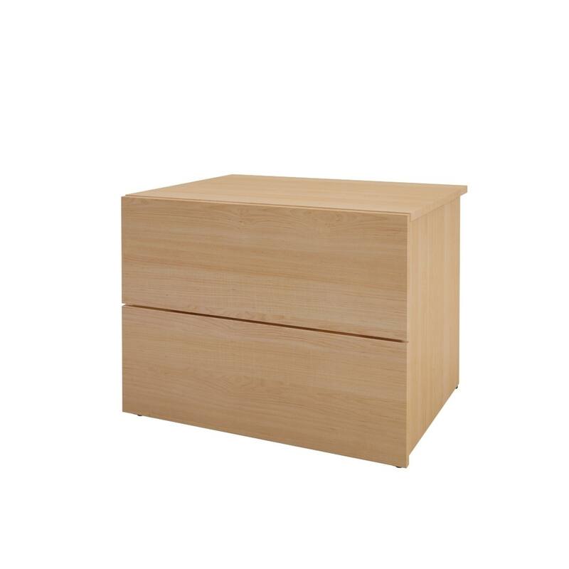Nexera Esker 5 Piece Bedroom Set, Natural Maple and White