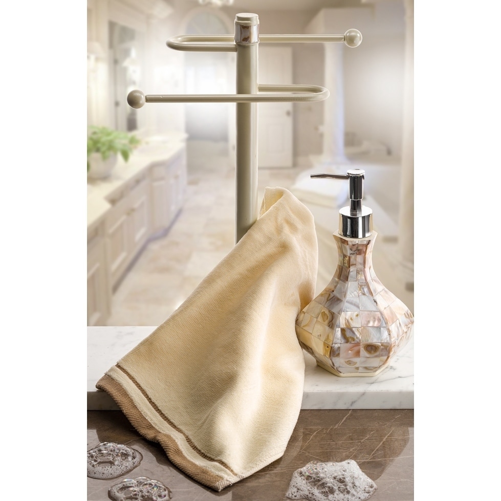 Monogrammed Ivory Fingertip Towels Set of 4 - Bed Bath & Beyond