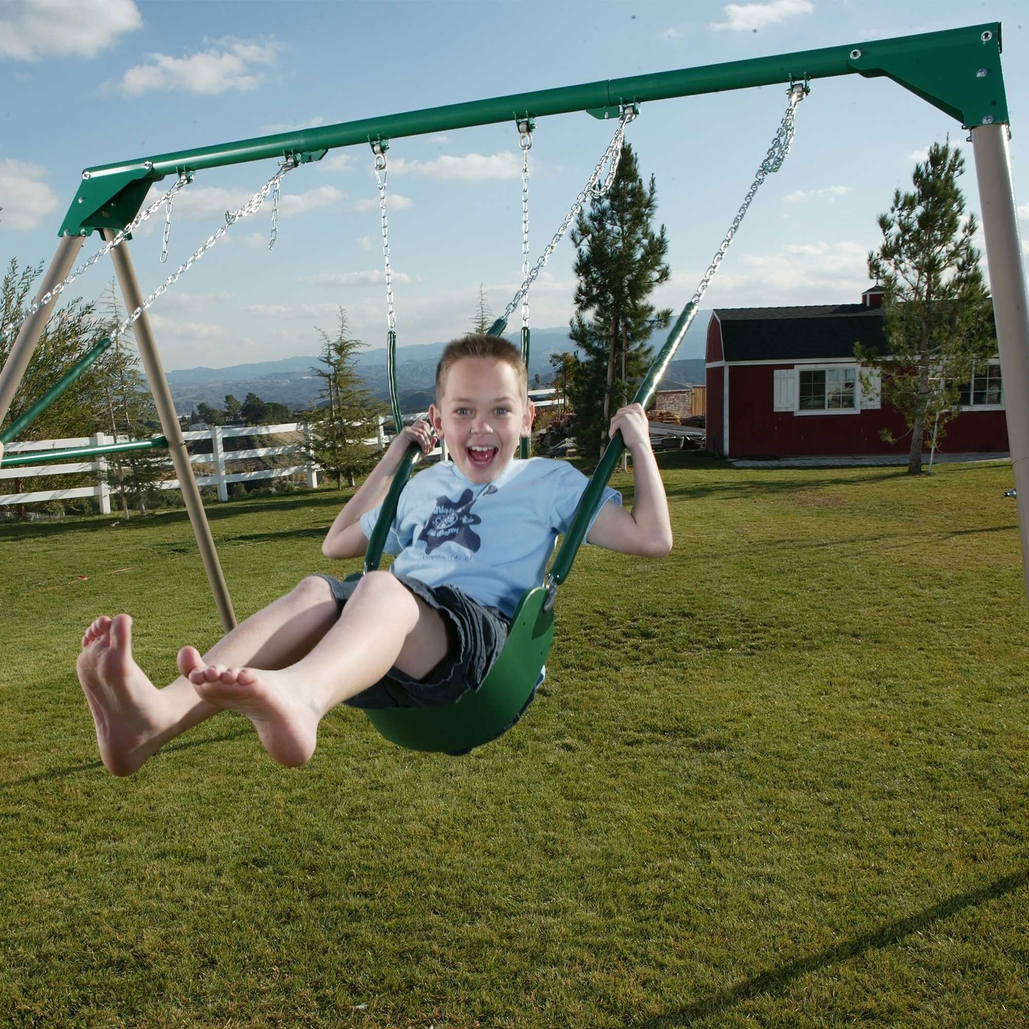 lifetime 10 foot metal swing set
