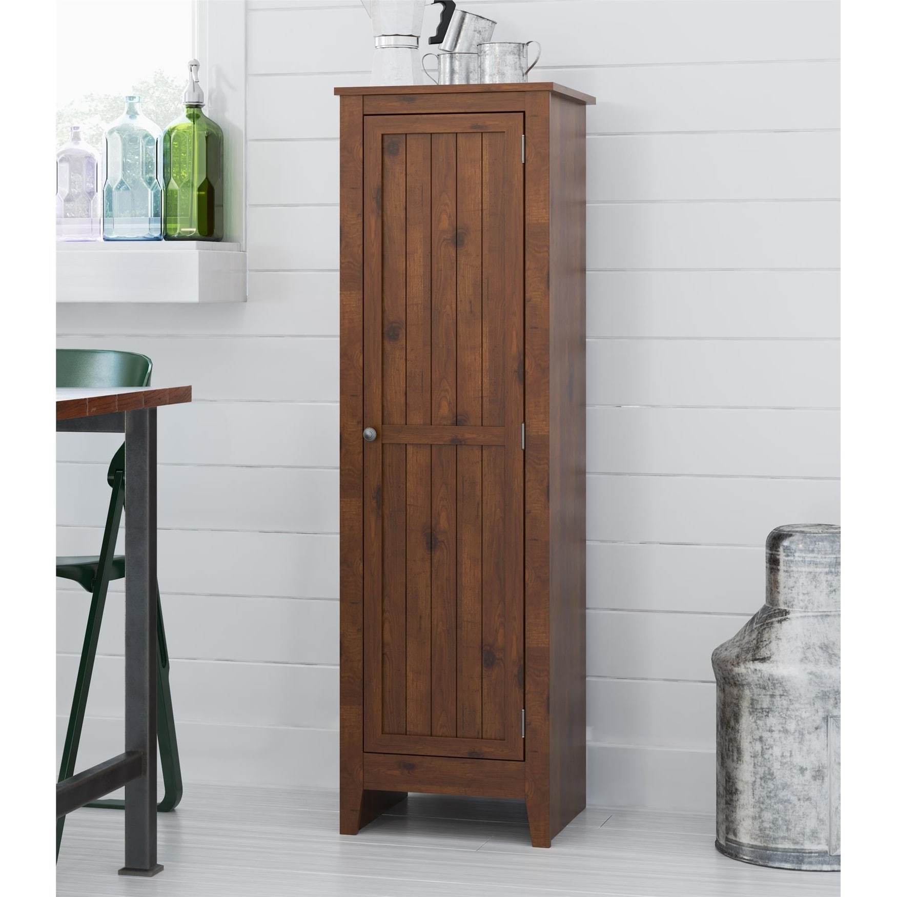 Ameriwood Home Ord Pine Single Door Storage Pantry Pine Single Door Storage Pantry