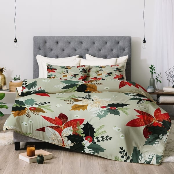 Victoria 5 Piece Reversible Comforter Set Floral Watercolor Design