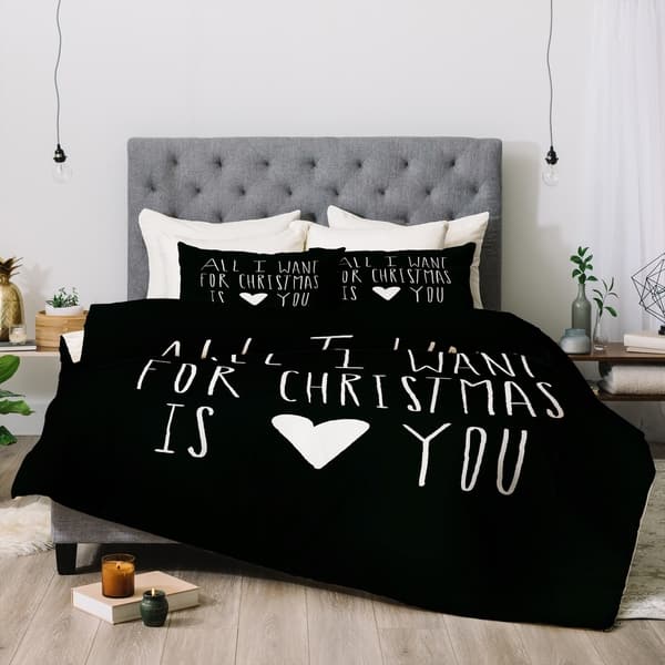 Deny Designs All I Want For Christmas 3 Piece Comforter Set On Sale Overstock 25685423