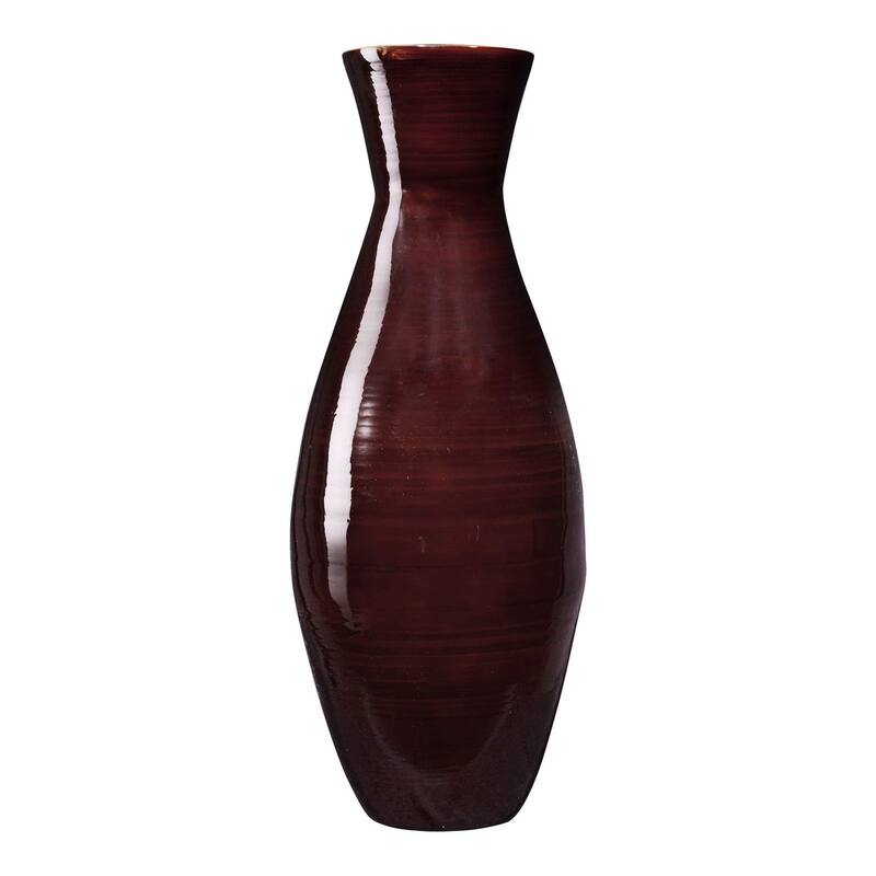 Villacera Handcraft ed 20" Tall Bamboo Vase, Classic Floor Vase