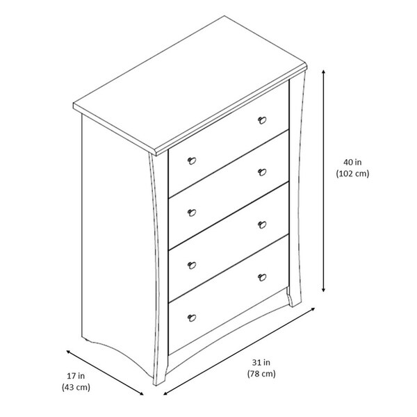 crescent 4 drawer chest