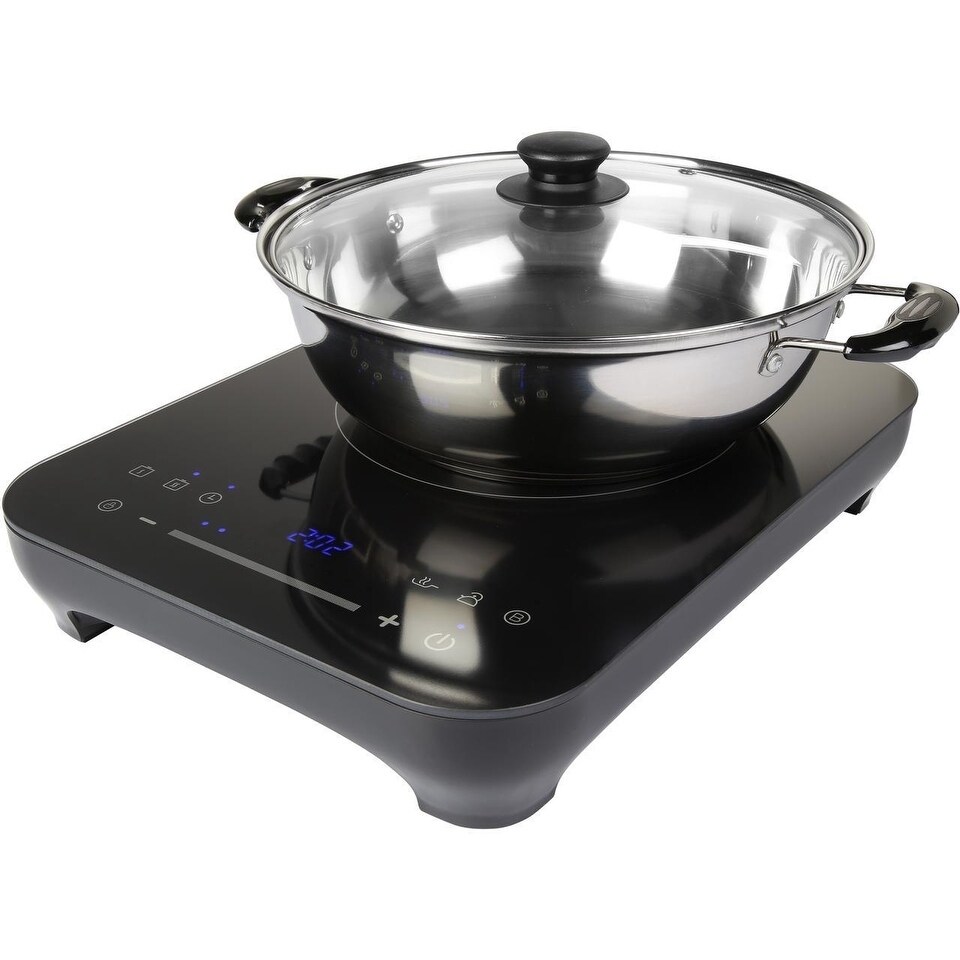 Shop Midea Induction Portable Cooktop With 9 Saute Pan And Glass