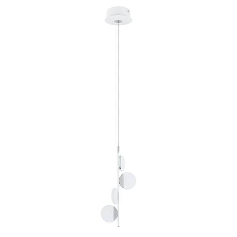 Eglo Olindra 4-Light White and Chrome LED Pendant