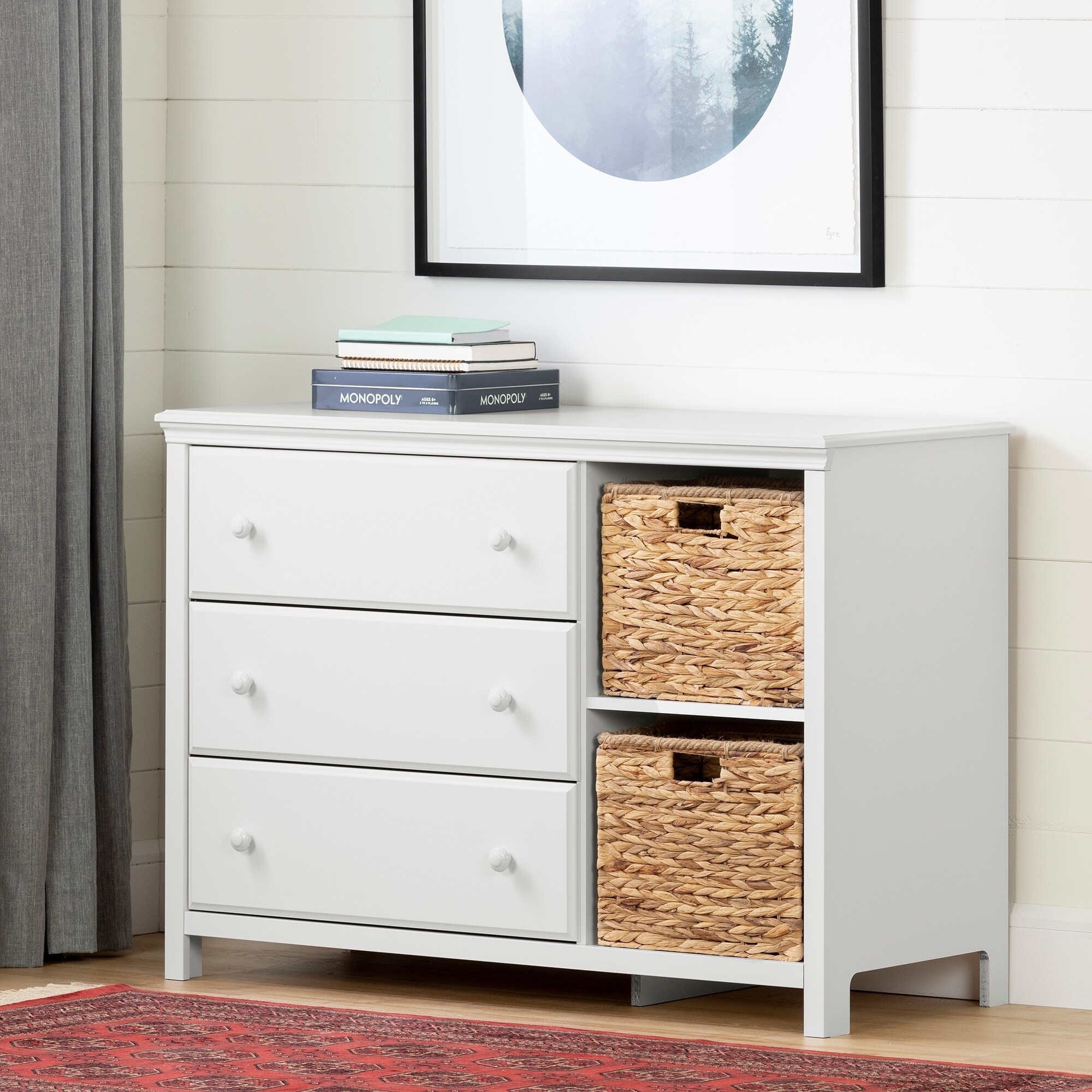 Shop South Shore Cotton Candy 3 Drawer Dresser With Baskets