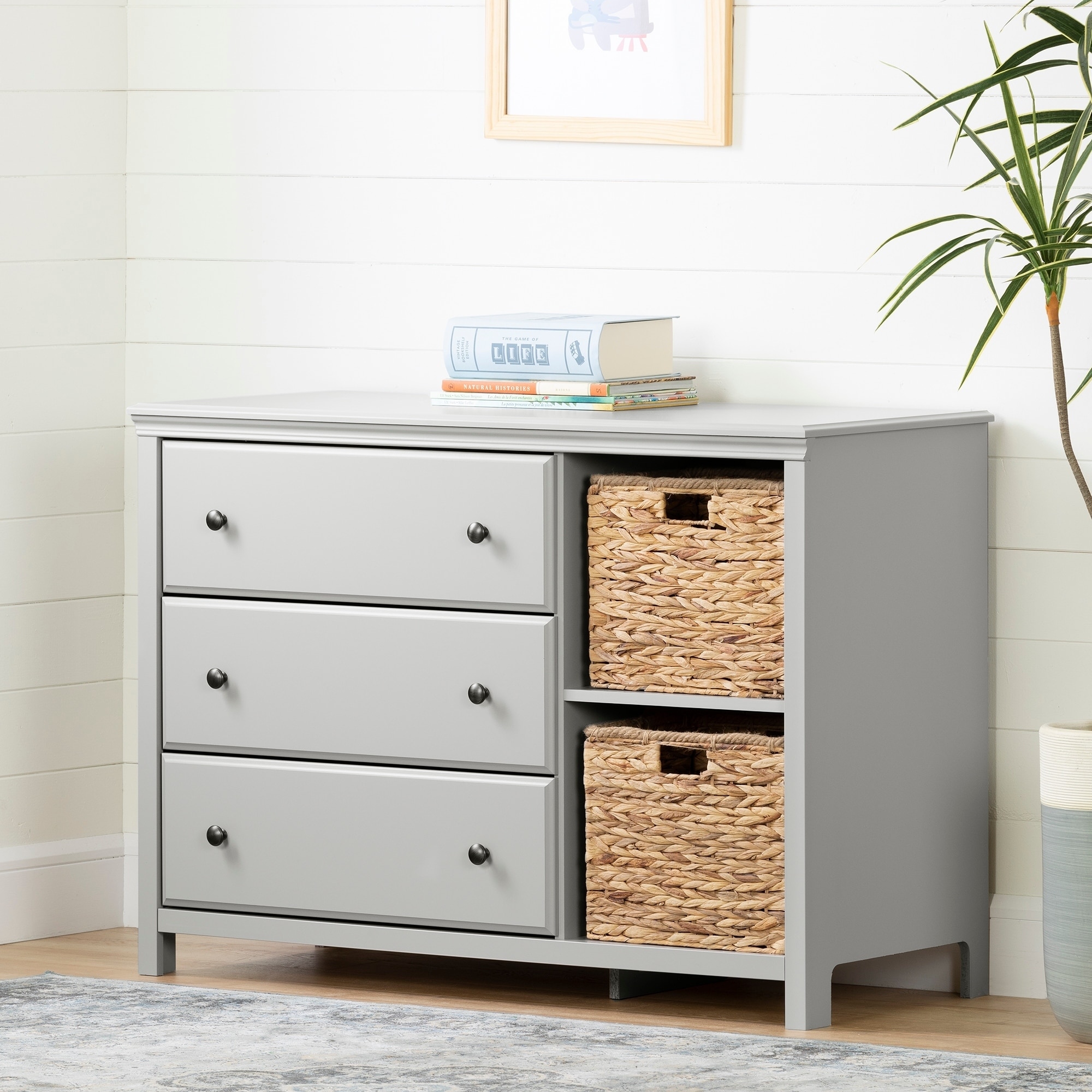 Shop South Shore Cotton Candy 3 Drawer Dresser With Baskets