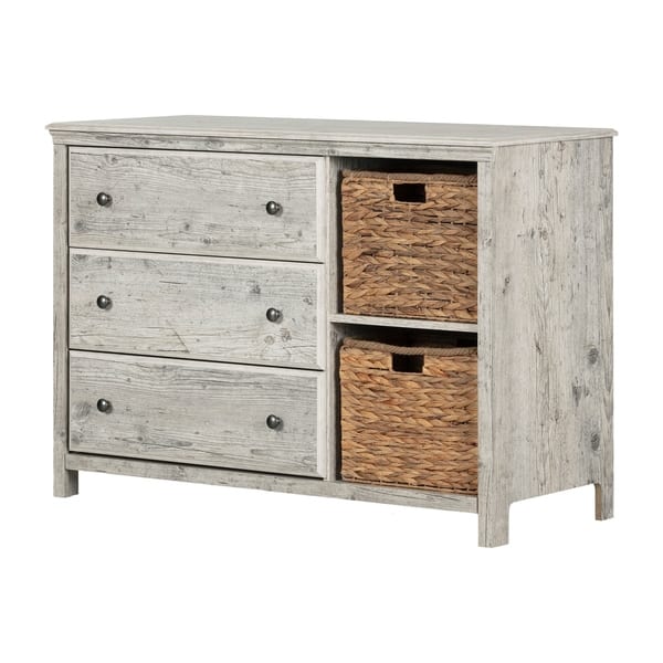 Shop South Shore Cotton Candy 3 Drawer Dresser With Baskets