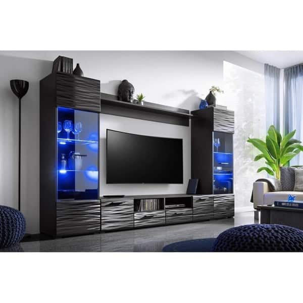 Shop Modica Modern Entertainment Center Tv Stand Wall Unit