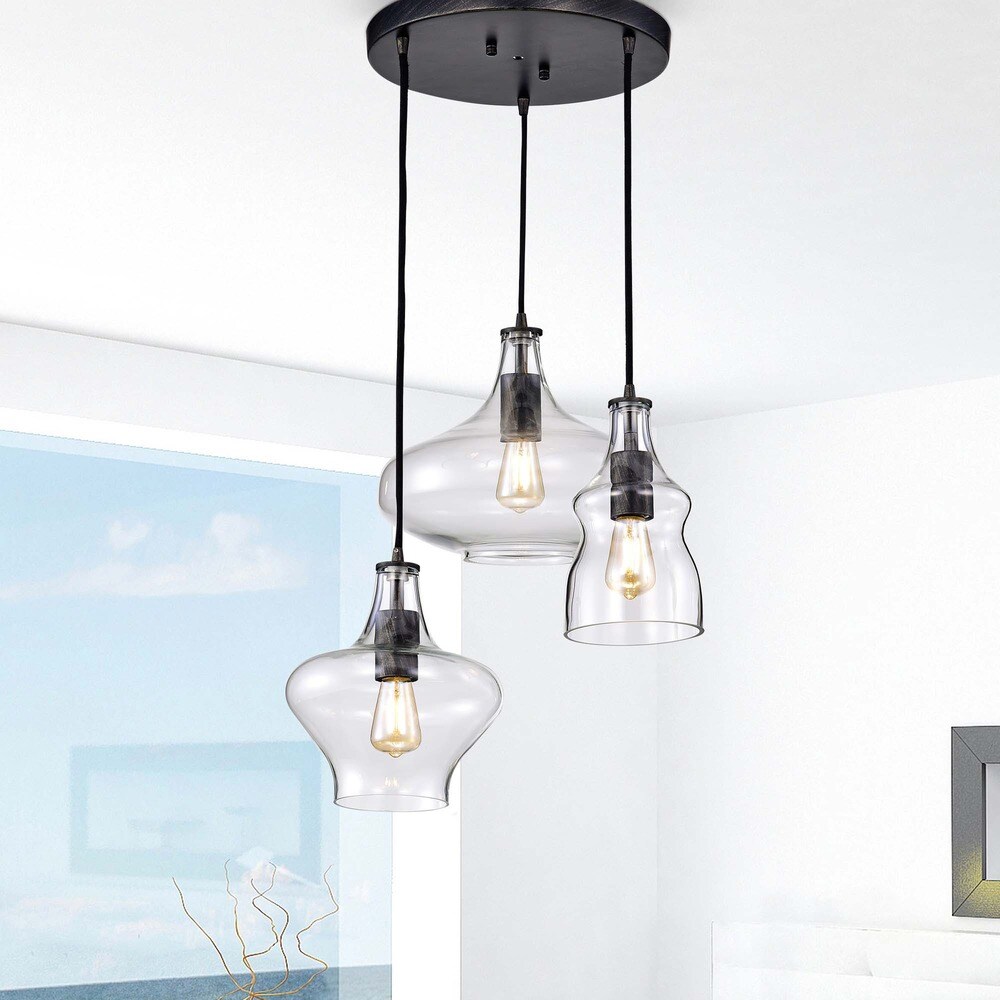 LightUpMyHome Celeste Glass Drop Crystal Chandelier, Oil Rubbed Bronze, Hanging or Flush Mount LightUpMyHome Celeste Glass Drop Crystal Chandelier, Oil Rubbed Bronze, Hanging or Flush Mount