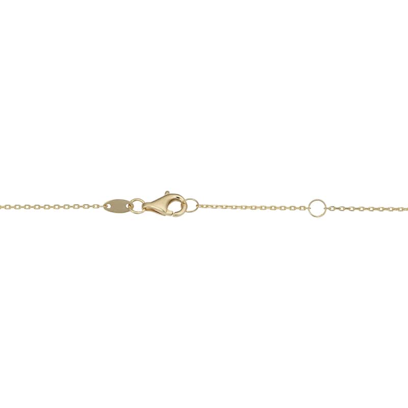 14k Two-Tone Gold Triple Butterfly Adjustable Necklace (11.8 millimeter)