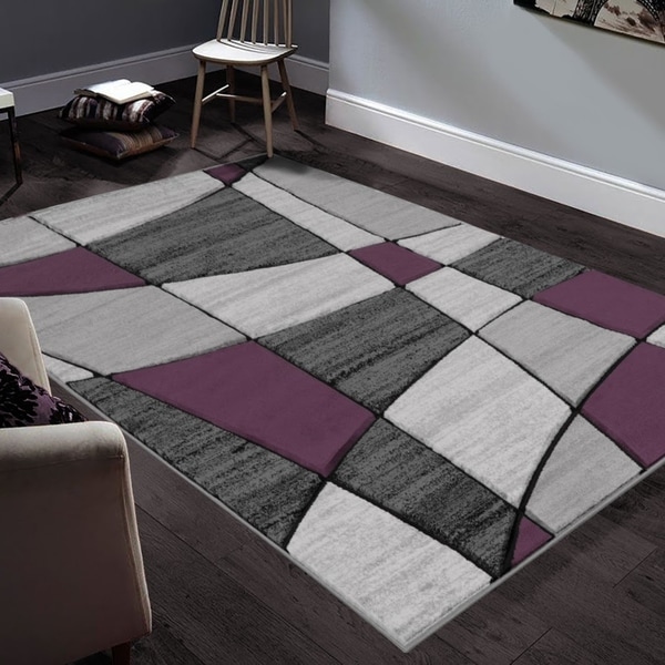 purple abstract rug