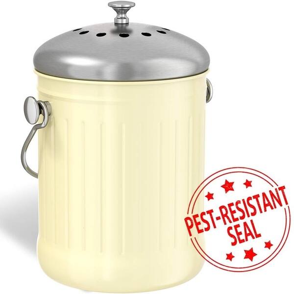 Shop Itouchless 1 32 Gal Ecowise Compost Bin Container Dual Carbon