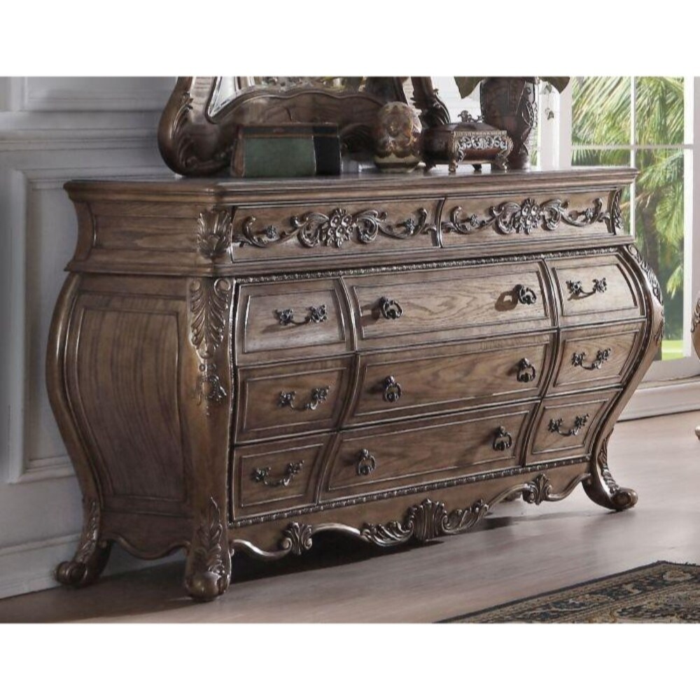 Shop Eleven Drawer Dresser With Antique Handles Scrolled Legs