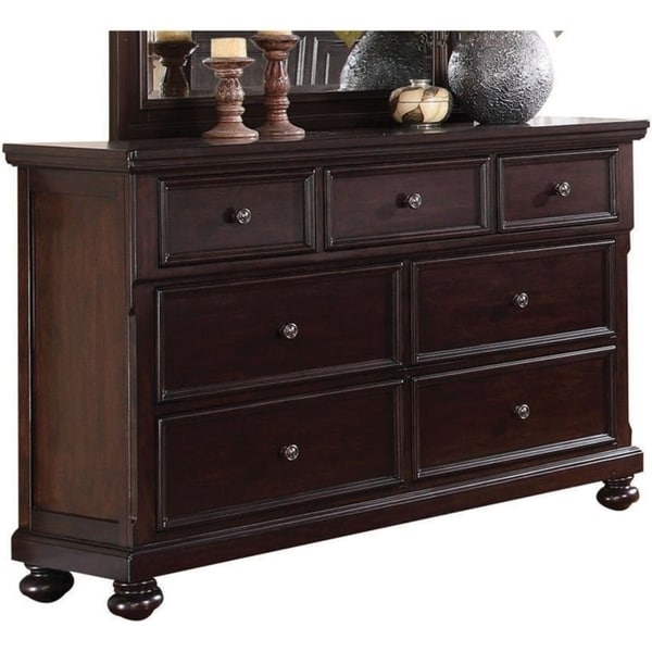 Shop Traditional Style Wood and Metal Dresser with 7 Drawers, Brown ...