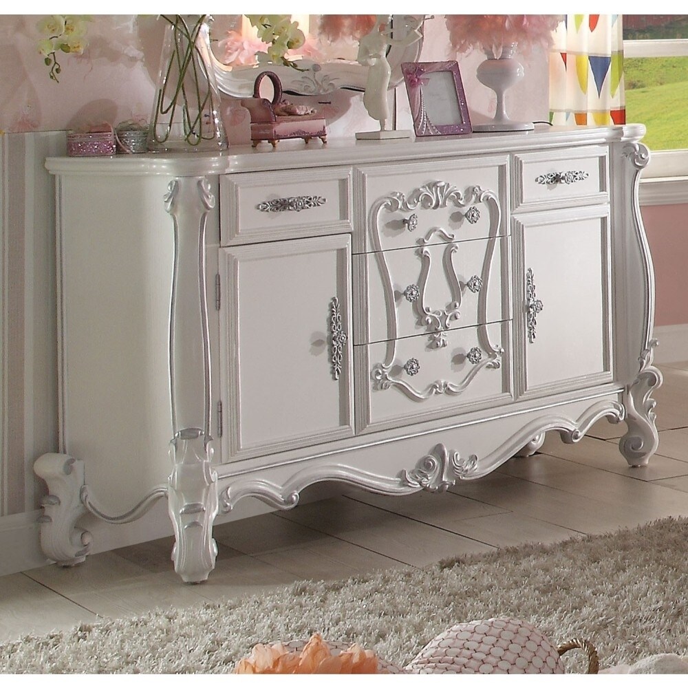 Shop Traditional Style Wooden Dresser With 5 Drawers And 2