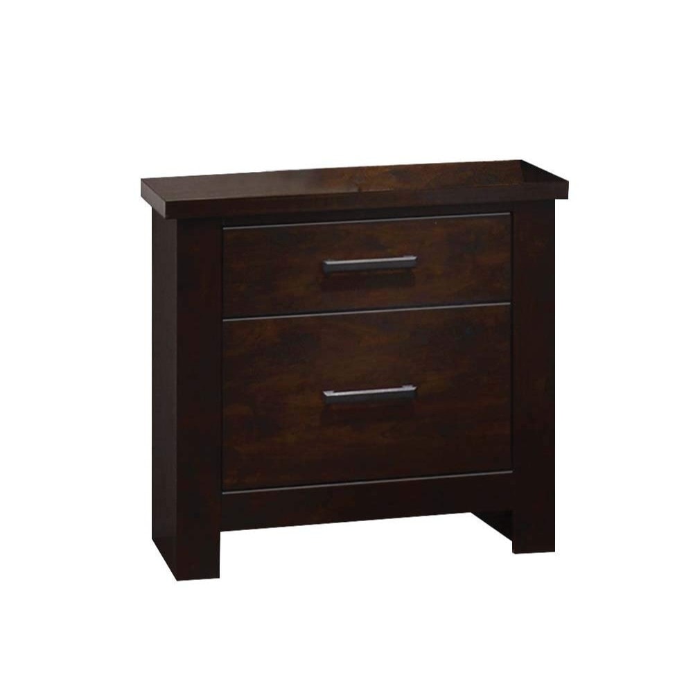 Shop Wooden Nightstand With Two Drawers Mahogany Brown On Sale Overstock 25687961