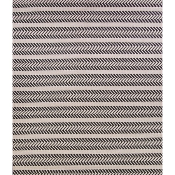 Contemporary Striped Belgium Oriental Indoor / Outdoor Area Rug - 9'1" x 12'0"