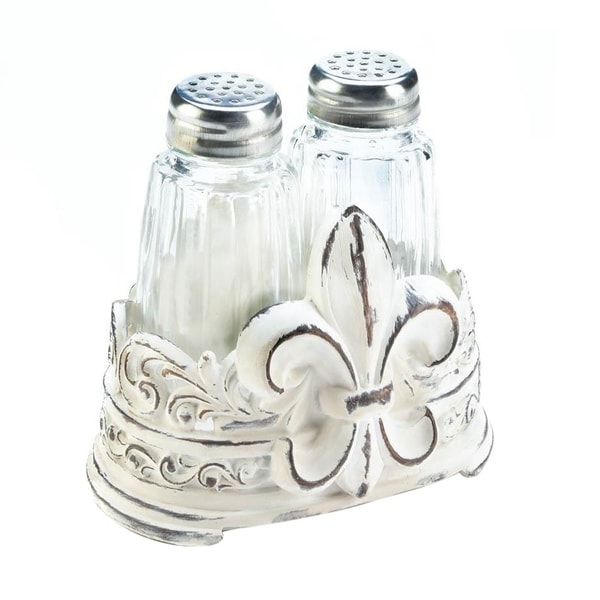 Accent Plus Fleur De Lis Kitchen Decorative Tabletop Salt And Accent Plus Fleur De Lis Kitchen Decorative Tabletop Salt And Pepper Shaker Holder Set Free Shipping On Orders Over 45 25691012