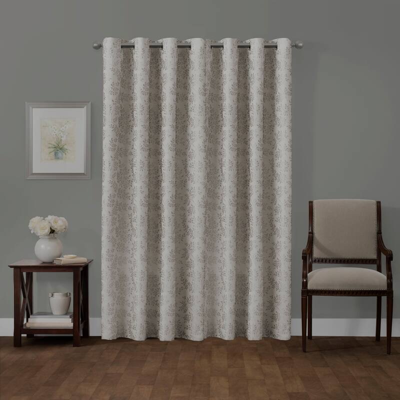 Certified 100 Percent Blackout Everly Embroidered Smart Curtain