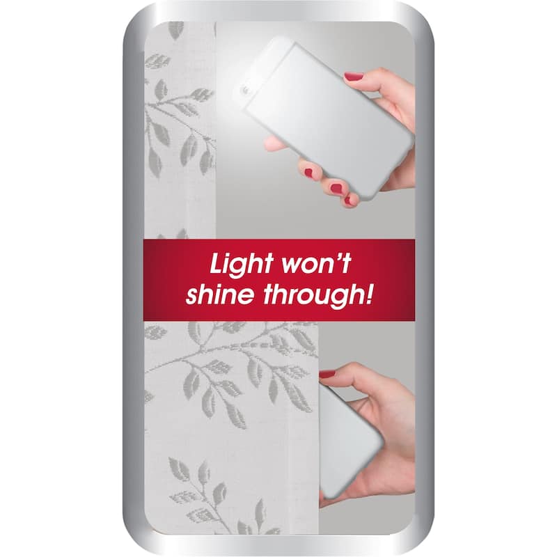 Certified 100 Percent Blackout Everly Embroidered Smart Curtain