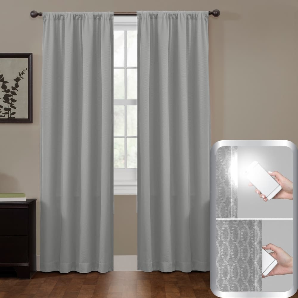 Maytex Smart Curtains Jamie 100 Percent Blackout Single Curtain Panel 50 x 84 - 50" w x 84" l - 50" w x 84" l