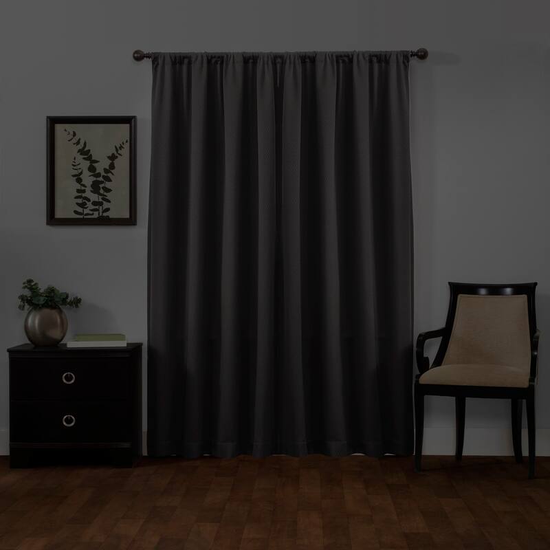 Maytex Smart Curtains Jamie 100 Percent Blackout Single Curtain Panel 50 x 84 - 50" w x 84" l - 50" w x 84" l