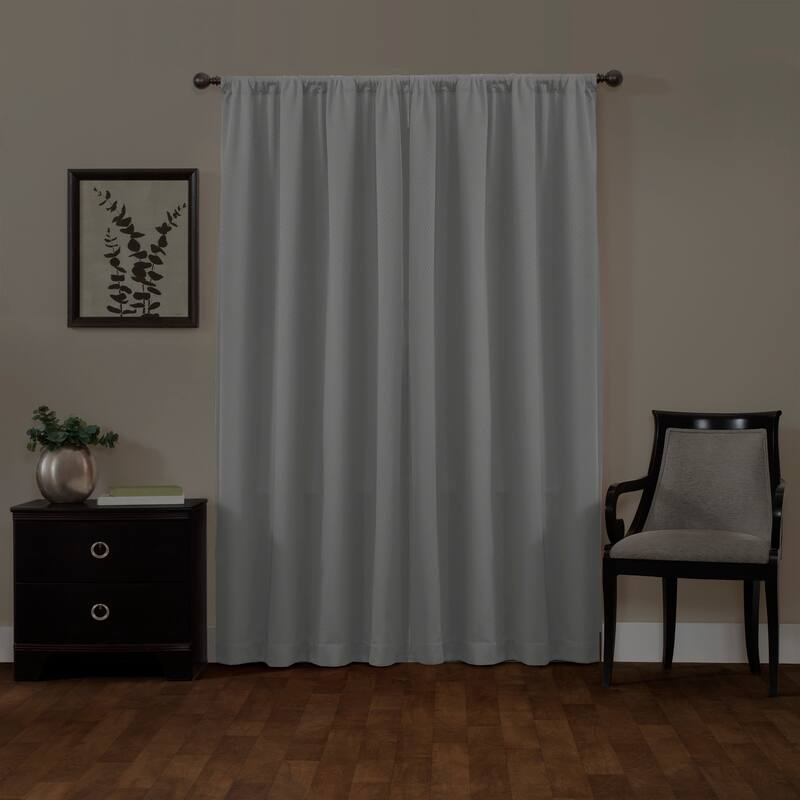 Maytex Smart Curtains Jamie 100 Percent Blackout Single Curtain Panel 50 x 84 - 50" w x 84" l - 50" w x 84" l