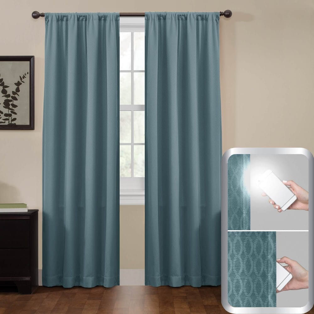Maytex Smart Curtains Jamie 100 Percent Blackout Single Curtain Panel 50 x 84 - 50" w x 84" l - 50" w x 84" l